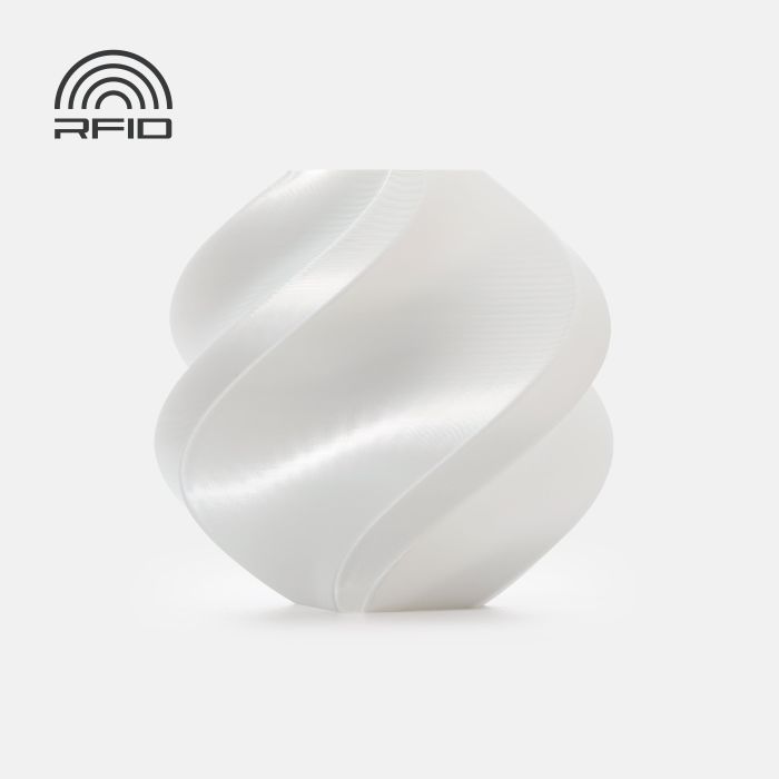 PLA Silk+ White (13110) - шовковий білий ПЛА філамент Bambu Lab пластик для 3д друку